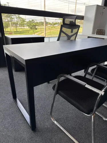 MESA DE ESCRITORIO 1.50x0.70 PRETO LOJA IKONOFFICE