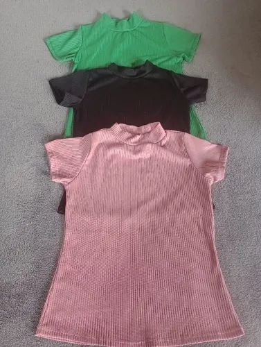3 blusas de gola alta Tm P Novo 