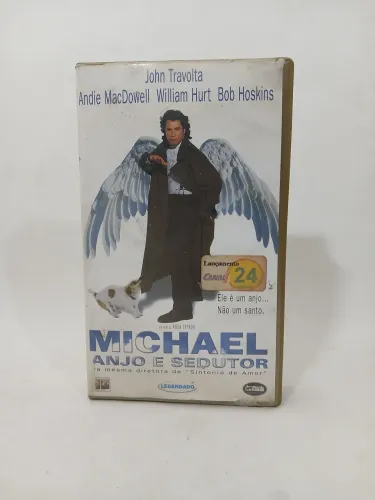 Raro VHS com o filme Michael Anjo e Sedutor com John Travolta