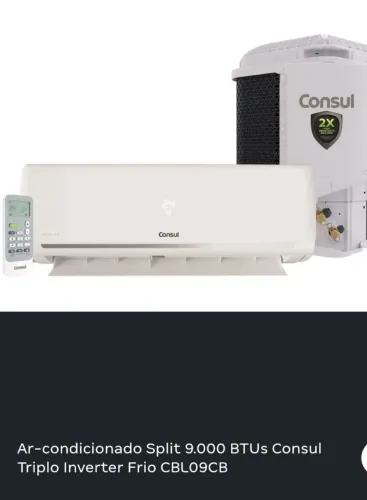 Vendo urgente Ar-condicionado Consul Split 9.000 BTUs