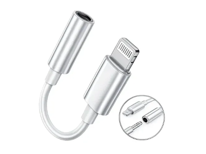 Adaptador Lightning para P2, Áudio Fone de Ouvido iphone ios