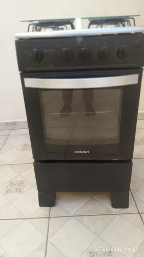Fogão de Piso Itatiaia 4 Bocas Star New Preto - Bivolt-Usado