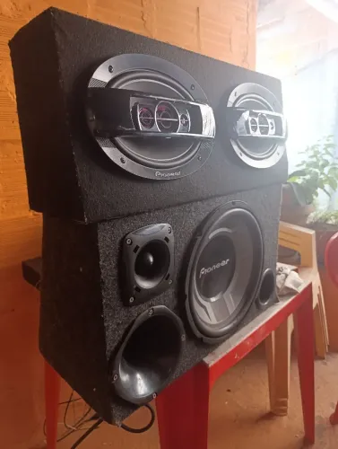 Som Residencial Completo (Caixa Bob) - Pioneer, Taramps, JBL + Fonte 120A 