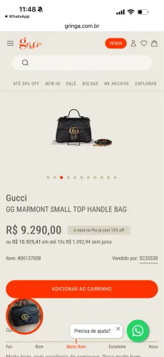 Bolsa Gucci original em bom estado