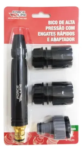 Esguicho De Alta Pressão Com Engates Rapidos E Adaptador