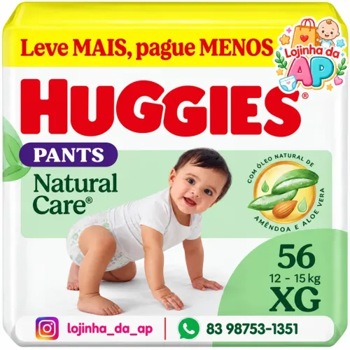 Fralda Huggies Natural Care XG Pants (short)