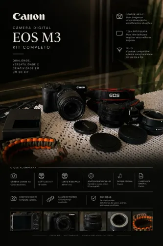Canon EOS M3 Kit Completo 18-55mm + 35mm f/1.6
