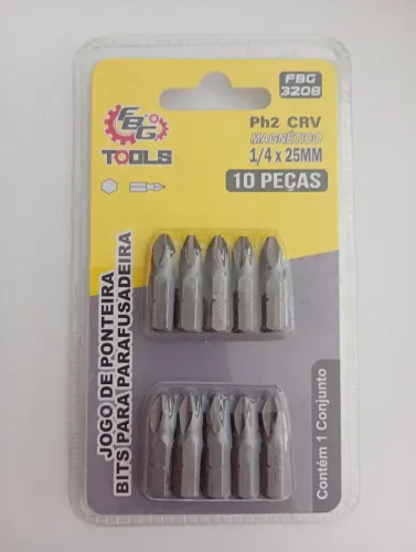 Kit Jogo Bits 10 Peças 1,4x25mm - Novo 