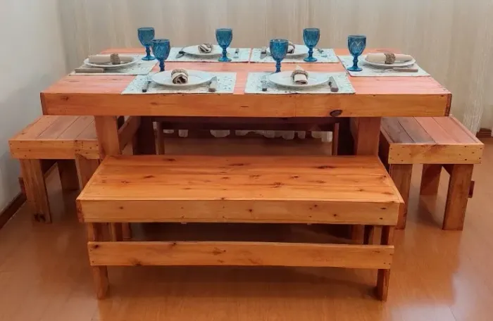 Mesa Jantar Madeira Pallet  170cmx92cm