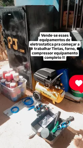 Equipamento para trabalhar com pintura eletrostatica