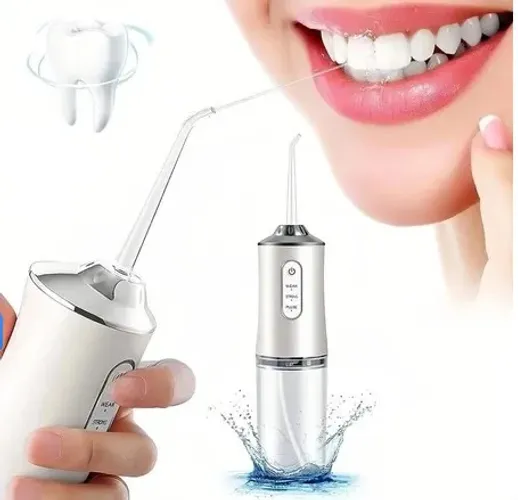 Irrigador Dental Recarregável 220ml Portátil, 3 Modos, Limpeza Profunda entre Dentes z1565