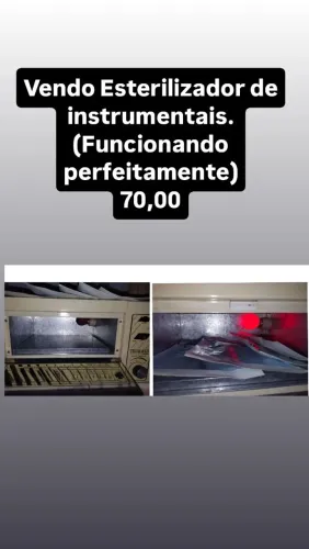 Forninho esterilizadir de instrumentais.