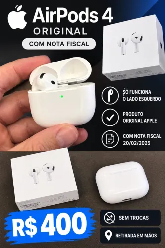 Fone AirPods 4 só funciona lado esquerdo