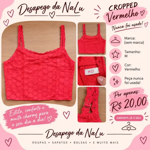 Cropped vermelho