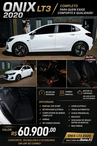 Chevrolet Onix Hatch LT 1.0 12V Flex Mec. 4P 2020