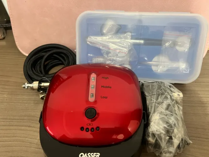 Kit Aerógrafo com Compressor Portátil Oasser - Completo