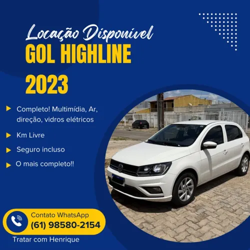 Aluguel de carro VW GOL 2023 Highline para motorista de aplicativo Uber 99 I drive