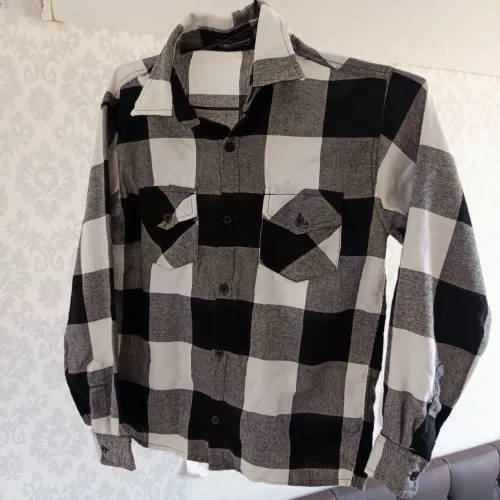 camisa xadrez preto e branco 14