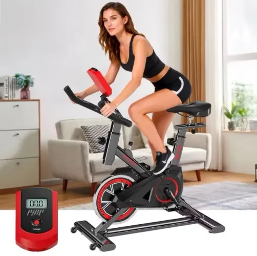 BICICLETA ERGOMÉTRICA PRETA - SEMINOVA, APENAS 3 MESES DE USO