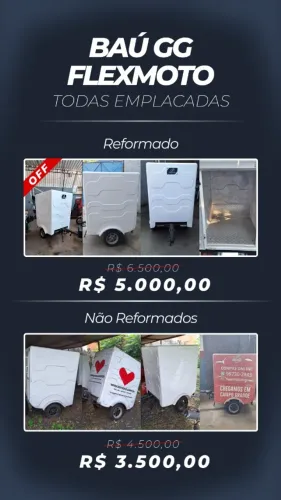 Carretinha Báu Traseiro FlexMoto