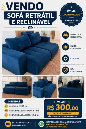 Vendo sofá retrátil 