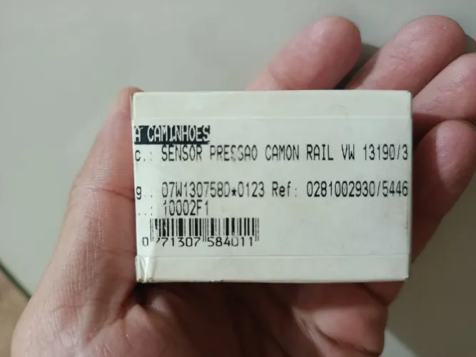 Sensor Pressão Common Rail Vw 13190 31320 Bosch * Novo