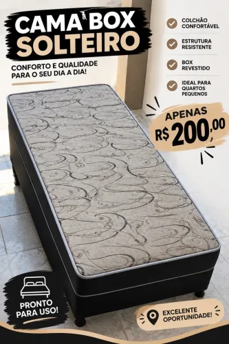 Cama box solteiro 