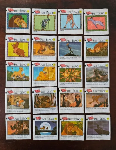 Lote figurinhas Rei Leão PingPong 20un