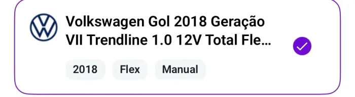 Volkswagen Gol Geração VII Trendline 1.0 12V Total Flex Mec. 4P 2018