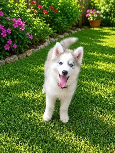 Filhote Husky siberiano wooly fêmea 