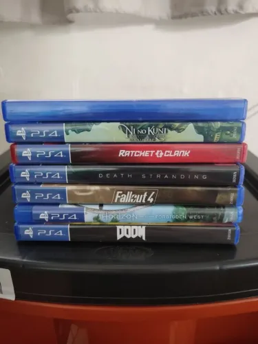Lote 7 Jogos Ps4 - Playstation 4 Mídia Física | Fallout 4, Horizon, DOOM e mais