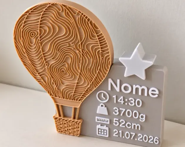 Placa de Nascimento para seu Bebê - Personalizado