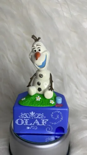 Porta-pastilhas - Olaf Voz e Magia Doce - da franquia Frozen da Disney - Sem teste
