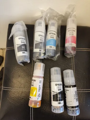 Kit 4 tintas Epson 544 originais lacradas + 3 usadas