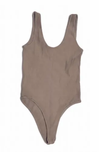 Body Zara Canelado Bege/Taupe - Tamanho XS | Com Etiqueta