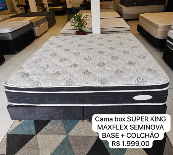 Cama Box SUPER KING MAXFLEX SEMINOVA - ENTREGO