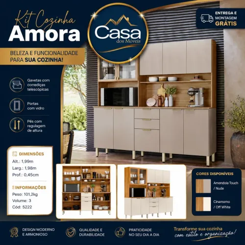 Armário de cozinha Amora