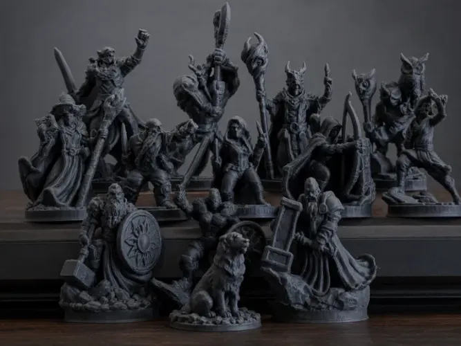 Kit 12 Miniaturas RPG de Mesa DnD
