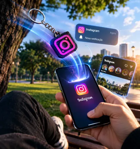 Chaveiro NFC Personalizado Nome/Logo/WhatsApp - Encosta e Abre