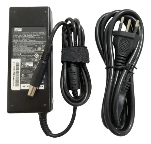 Fonte Carregador P/ Notebook Hp 19v 4.74a 90w 7.4x5.0 Bivolt Preto