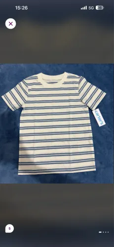 Camisa Carter's Listrada de Menino - Tam. 5 anos