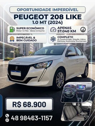 Peugeot 208 Like 1.0 Flex 6V 5P Mec. 2024