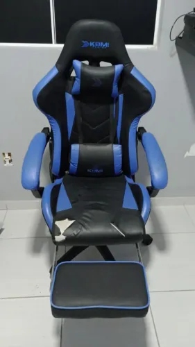 Cadeira Gamer KBM! Gaming - Preta e Azul
