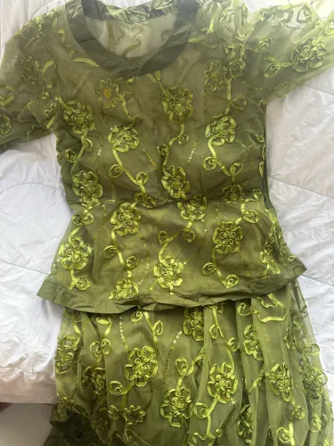 VESTIDO DE FESTA LUXO VERDE M/G
