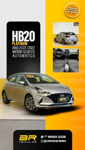 Hyundai HB20 Platinum 1.0 TB Flex 12V AUT 2022