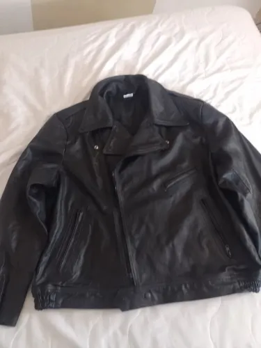 Jaqueta de couro masculino esportivo legítimo