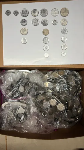 Moedas antigas pacote de 14,5kg