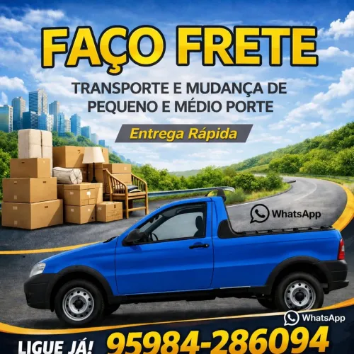 Faço frete Transporte e mudança de pequeno e médio porte