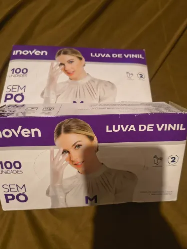 Caixas de Luva de Vinil Inoven Tamanho M Sem Pó (100 Unidades)