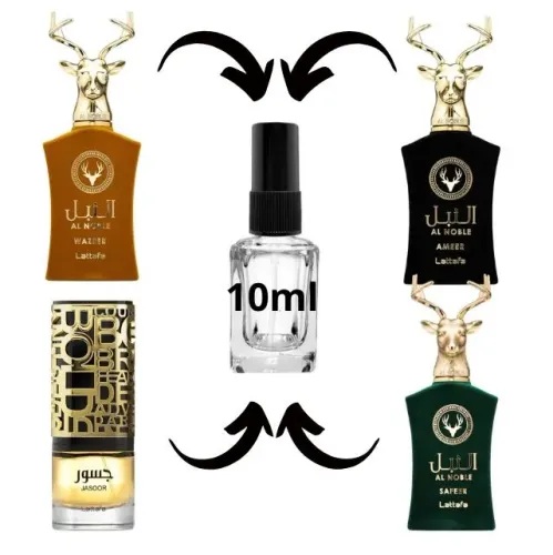 kit 4 decant 10 ml cada al noble wazeer, al noble ameer, al noble safeer e jasoor